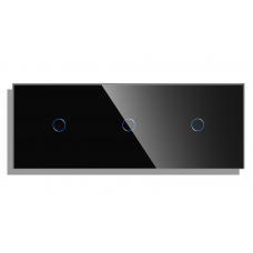 3x Touch Glass Panel (1+1+1) -BLACK