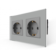 Double 16A power Socket - GRAY