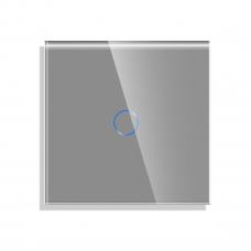 Small Touch Switch Glass Panel 1-gang, GRAY