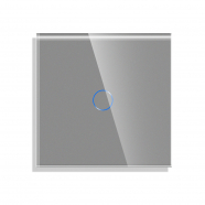 Small Touch Switch Glass Panel 1-gang, GRAY