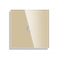 Touch Switch Glass Panel 1-gang, GOLD